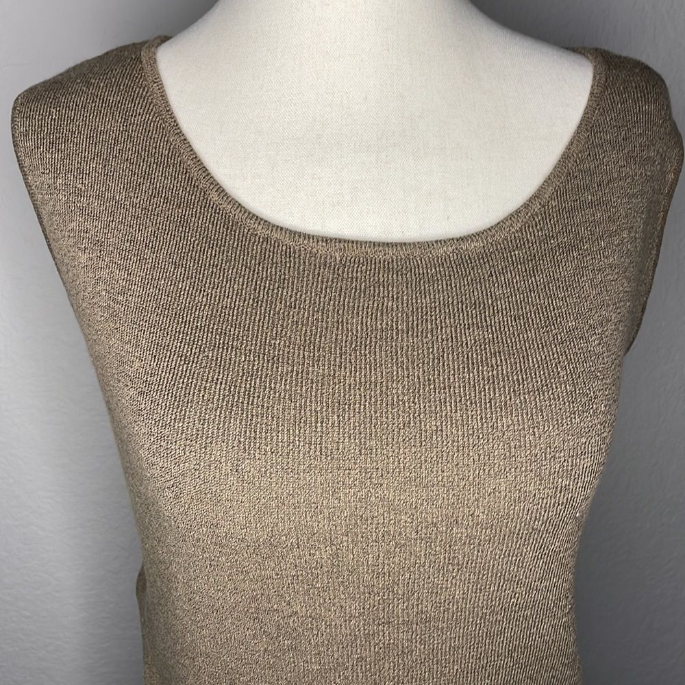 CHICO’S vintage linen blend sweater shell - Picture 2 of 7
